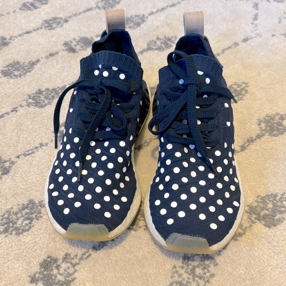 Adidas Boost Sneakers- navy/white polka dot. Women’s 7.5